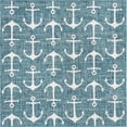 thumbnail image 3 of Unique Loom Outdoor Coastal Collection Area Rug - Ahoy (7' 10" Square Teal/Ivory), 3 of 7
