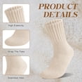 thumbnail image 3 of Kukuzhu Boot Socks for Women, Thick Winter Wool Crew Sock Knit Warm Cozy Christmas Stocking Stuffers Gifts, 3 of 6