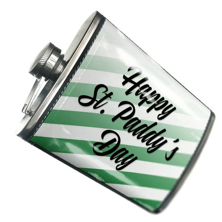 

NEONBLOND Flask Happy St. Paddy s Day St. Patrick s Day Fading Green Stripes