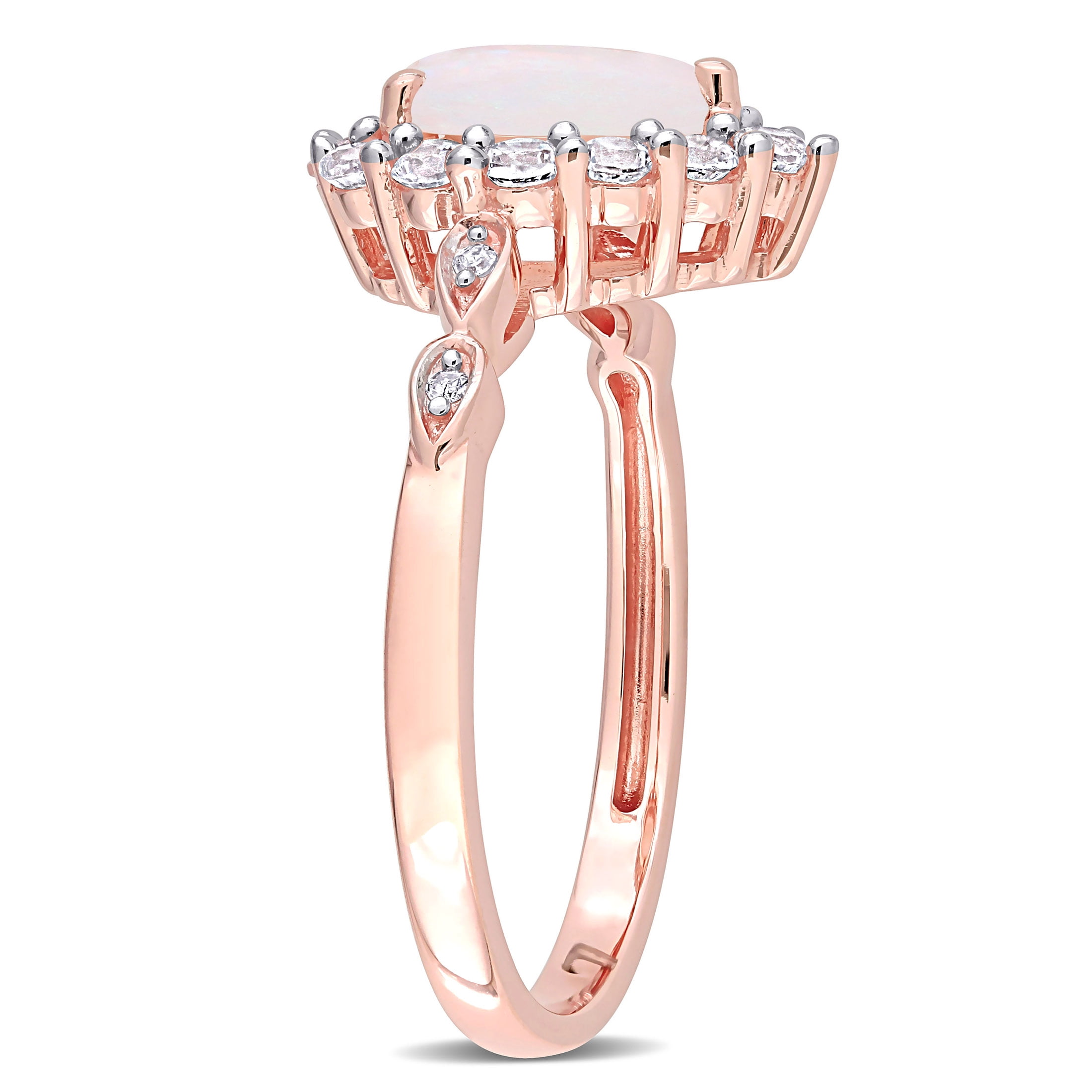 Everly Women's Created Sapphire and Created Opal 10k Rose Gold Ring