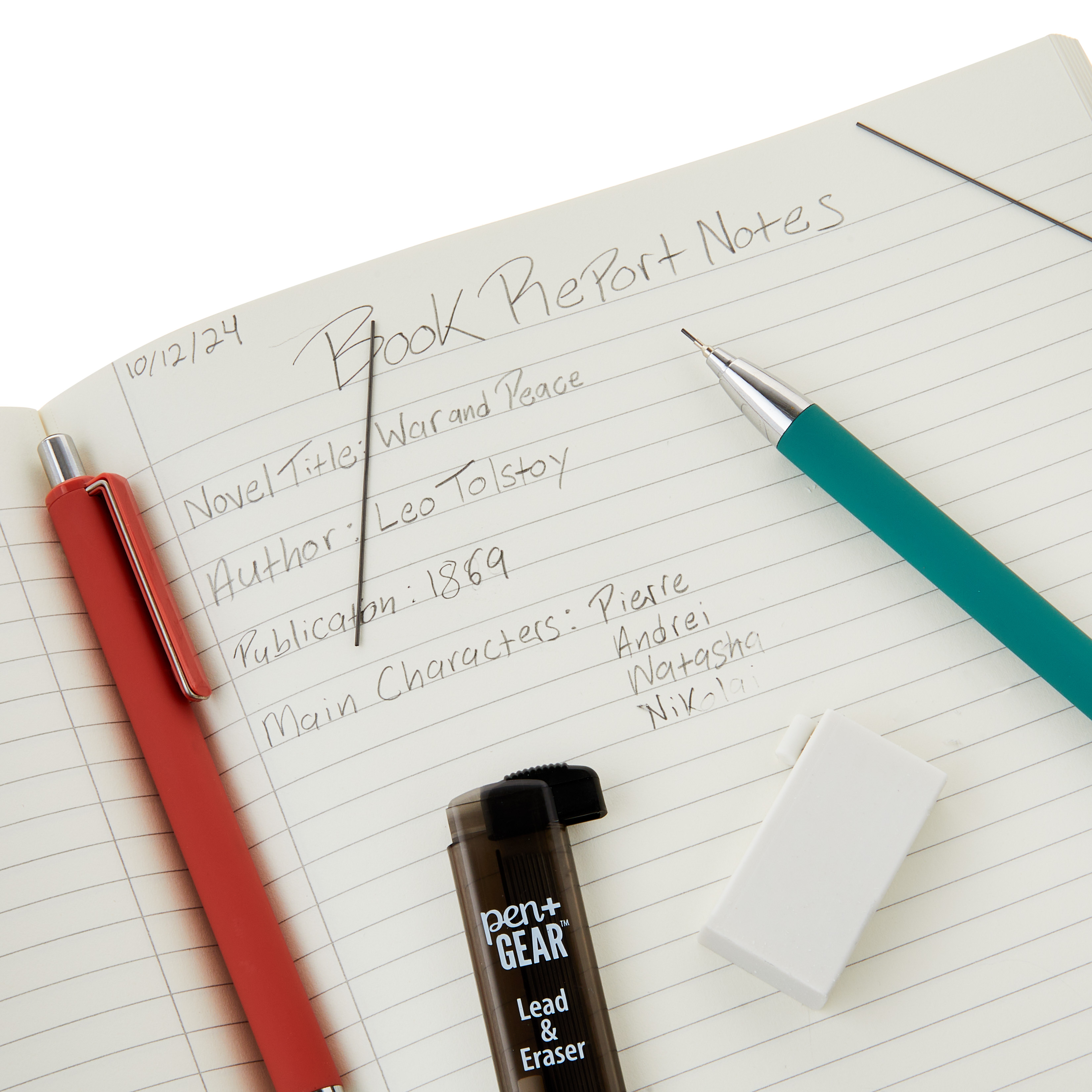 Kit de 5 lápices mecánicos Pen+Gear de 0.7mm con estuche de almacenamiento 5