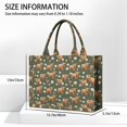 thumbnail image 3 of Large Capacity Tote Bag,Green Highland Cow Daisy Pattern Handbag Fashion Luxury Tote Bag,15.7"x13"x 5.1" Inches,Laptop Compatible, 3 of 6