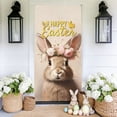 thumbnail image 6 of Antqov Easter Door Cover 35x71" Bunny Spring Easter Eggs Backdrop Door Cover Background Party Easter Decoration for Outdoor Indoor Home Party Decor, 6 of 6