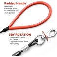 thumbnail image 3 of Heavy Duty Dog Leash, Chew Proof Metal Leash for Large Dogs (Up to 250lbs), 5ft WireRope Dog Leashes with Soft Silicone Grip,Black, 3 of 8