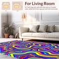 thumbnail image 2 of ODIKA 2'x3' Machine Washable Non-Slip Area Rug, Vibrant Whimsical Color Splash with Spiral Motifs High Traffic Rug, Pink, 396137, 2 of 7