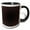 Black/White, variant on 3drose, Geometric Abstract Centered Dot Pattern Background Design, 11oz Two-tone Red Mug