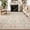 Beige, variant on Area Rug 6x9, Floral Modern Washable Rugs, Non-Slip Low-Pile Soft Floor Carpet for Bedroom, Living Room, Dining Room, Green