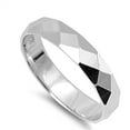 thumbnail image 4 of CHOOSE YOUR STYLE Diamond-Cut 4mm Ring .925 Sterling Silver Band Jewelry Female Male Unisex Size 11, 4 of 4
