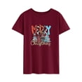 thumbnail image 3 of TWZH Women Merry Christmas Xmas Tree Print Round Neckline Tee, 3 of 6