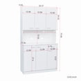 thumbnail image 5 of 70.87" Tall Wardrobe& Kitchen Cabinet, with 6-Doors, 1-Open Shelves and 1-Drawer for bedroom,White, 5 of 14