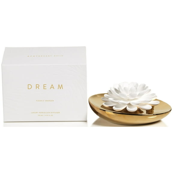 Zodax "Dream" Porcelain Flower Diffuser, Fleur d Oranger Fragrance