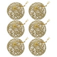thumbnail image 3 of Gymnture christmas 6pcs Glitter Hollow Out Baubles Tree Hanging Pendant for Christmas Tree (Golden), 3 of 10