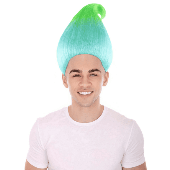 HPO Adult Unisex Troll Wigs for Soft Synthetic Fiber Halloween Wigs | Multi-Color