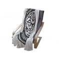 thumbnail image 4 of Black and White Soft Flannel Fleece Throw Blanket, Tribal Maori Culture Design with Dots and Curled Stripes Face, Cozy Plush for Indoor and Outdoor Use, 70" x 90", Black and White, by Ambesonne, 4 of 6