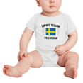 thumbnail image 2 of I'm Not Yelling, I'm Swedish Baby Bodysuit Baby Clothes (White, 12-18 Months), 2 of 5