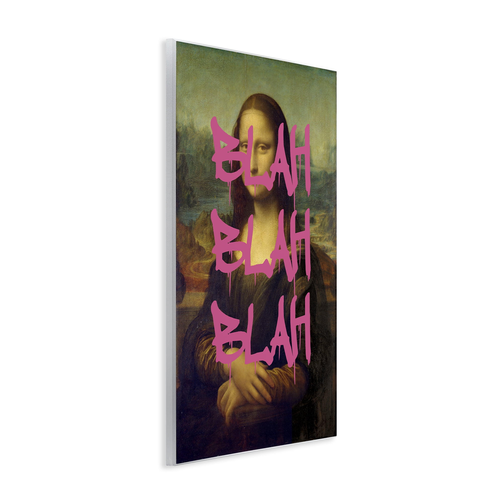 Graffiti Over Mona Lisa Wall Plaque Art, design by Masters Redux