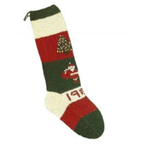Candide Wool Yarn Christmas Stocking Knitting Kit (32 - Santa and Tree Original)