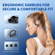 thumbnail image 2 of Auriculares Deportivos Inalámbricos Bluetooth Con Gancho Negro con Azul, 2 of 5