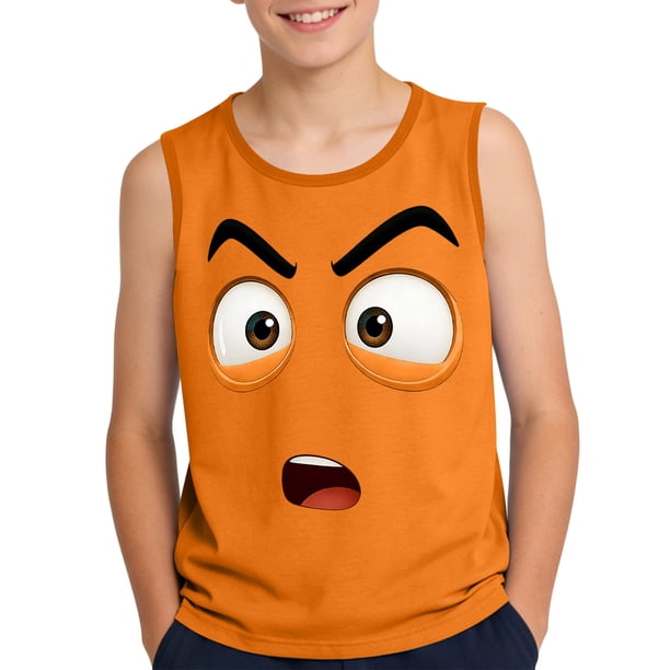 Niños Pequeños Camisola 3-15Years sin Mangas Tela Suave Gradiente Impresión Moda Linda para la Fiesta de Boda de Pageant Casual