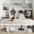 thumbnail image 2 of RUGKING Runner Rug 2x10 Vintage Taupe Area Rug Non-Slip Floral Print Indoor Thin Carpet Retro Accent Rug for Kitchen Bathroom Bedroom Entryway Hallway, 2 of 8