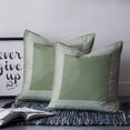 thumbnail image 2 of Green Geometric 14x14 Pillow Covers Set of 2, White Greek Key Design Abstract Modern Art Throw Pillow Covers Decorative Couch Cushion Case, Microfiber Square Pillowcases for Bedroom Car Living Room, 2 of 7