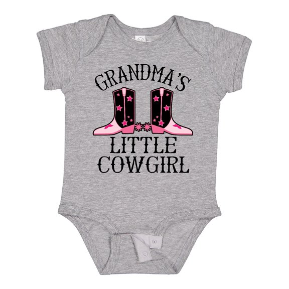Inktastic Grandma Little Cowgirl Baby Clothes Girls Baby Bodysuit
