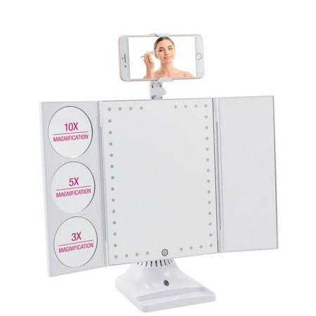 Glo-Tech - Bluetooth Selfie Mirror - White