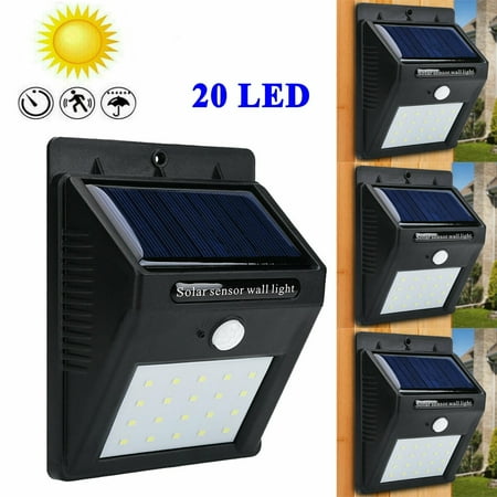 

Solar Lights Outdoor Motion Sensor Flood Lights 20 LED Super Bright with 120°Beam Angle IP65 Waterproof Wireless Solar Spot Lights Security Lights for Garden Garage Driveway