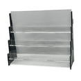 thumbnail image 3 of HILABEE Sports Card Shelf Holder Shop Dorm Retail Table 3 Tier Acrylic Display Stand Black Clear, 3 of 9