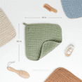 thumbnail image 4 of Comfy Cubs Baby Washcloths, Muslin Cotton Baby Towels, Large 10”x10” Wash Cloths (Sage, Pack of 10), 4 of 7