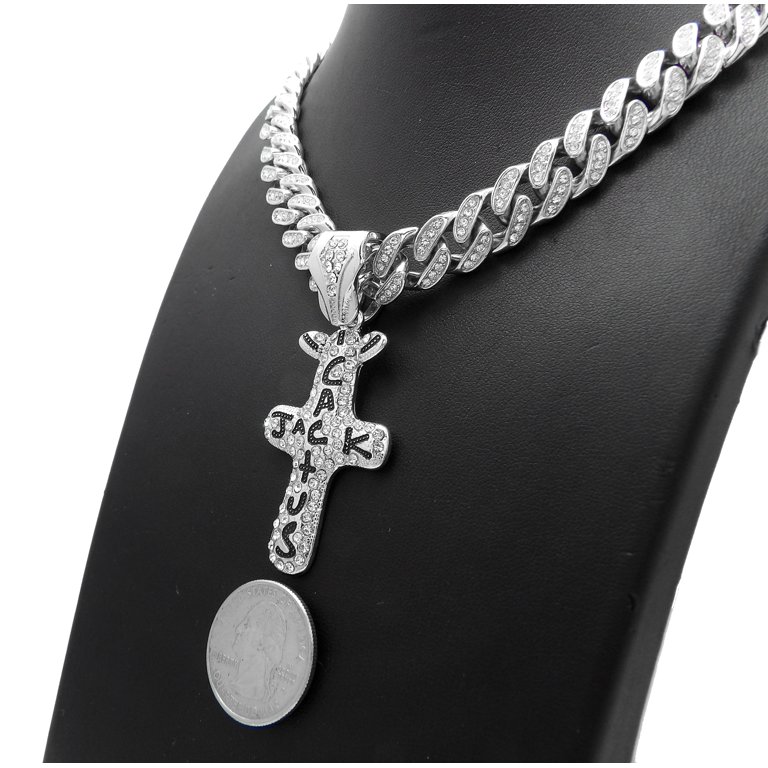 Iced-Out Lock Pendant (Silver)
