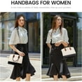 thumbnail image 2 of LOVEVOOK Purses and Handbags for Women, Vintage Tote Shoulder Bag Trendy, PU Leather Satchel Bag, Medium Ladies Hand Bag, 2 of 6