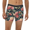 thumbnail image 2 of Salouo Rose Flowers Pattern Men's Boxer Briefs, Soft & Breathable Underwear Elastic Waistband Briefs for Men,1-Pack, 2 of 7