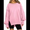 thumbnail image 1 of Sudaderas de Gran Tamaño para Mujer, Sudaderas con Capucha, Camisetas de Cuello Redondo, Conjuntos de Otoño, Ropa de Invierno Y2K para Adolescentes Rosa XL, 1 of 7