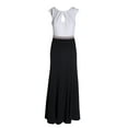thumbnail image 2 of Alex Evenings Womens Black Ivory Colorblocked Beaded Waist Evening Gown 4, 2 of 2