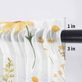 thumbnail image 5 of Yellow Daisy Floral Valance Curtains for Kitchen/Living Room/Bathroom/Bedroom Window, Rod Pocket Small Topper Half Short Window Curtains Voile Sheer Scarf, Spring Rustic Botanical Flowers 42"x18", 5 of 8