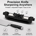 thumbnail image 2 of Portable Knife Sharpener, Handheld Angle Guided Knife Sharpener with 15°/17°/25° Adjustable Angles, Comes with 2 whetstones (800/1000 grit + 1500/2000 grit) for Kitchen & Travel, 2 of 5