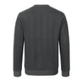 thumbnail image 4 of Crewneck Sweatshirts for Men Long Sleeve T Shirts Mens Casual Solid Color Textured Pullover Heavy Weight Relaxed Workout Sweatshirt Tops, 4 of 4
