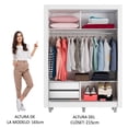 thumbnail image 5 of Ropero Closet Madesa Dallas 2 Puertas Con Pies BM 01, 5 of 5