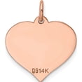 thumbnail image 3 of 14K Rose Gold Heart Disc Charm (19 X 17) Made In United States xrm528/13, 3 of 5