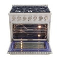 thumbnail image 4 of 36 in. 5.2 cu. ft Dual Fuel Range for Natural Gas Sealed Burners in Silver., 4 of 13