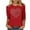 NQR1-Valentine's Day-Red, variant on Womens 3/4 Sleeve Tops Valentines Day Shirts Love Heart Print Tees Casual Crew Neck Holiday Tops Classic Romantic Valentine Cute Clothes