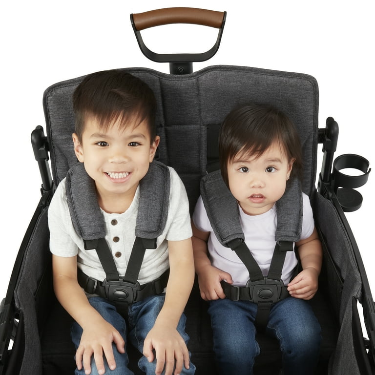 Voya Quad Stroller Wagon by Radio Flyer Gray Premium 4 Seat for Babies and Kids 6 Months and up Walmart