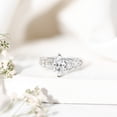 thumbnail image 4 of Rosec Jewels Lab Grown Diamond Marquise Engagement Ring 1 Ct - Filigree Ring - EF-VS Grade, 925 Sterling Silver, US 4.00, 4 of 8