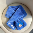 thumbnail image 5 of Bufanda cruzada de peluche de Sonics, bufandas suaves de piel sintética de conejo, bufandas gruesas de color sólido para otoño e invierno, bufandas cálidas para niños, 5 of 5