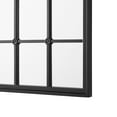 Black Frame Arched Windowpane Accent Mirror by Manor Park