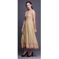 thumbnail image 3 of Bimba Kurti Indien Long Aquarelle Orange Pâle pour Femmes Tenue de Soirée Robe Anarkali Kurti Sans Manches Grande, 3 of 6