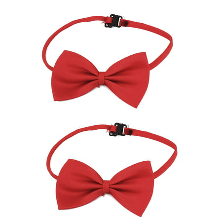 Cat Dog Puppy Pet Adjustable Collar Clothes Bowtie Bow Tie Necktie Red ...