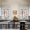 thumbnail image 2 of Vintage Abstract Line Flower Powder Tier Kitchen Curtains for Bathroom Living Rod Pocket Window Drapes 28"x36" 2 Panels Window Treatment Tiers, 2 of 4