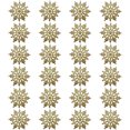 thumbnail image 2 of Northlight 24ct Glamour Glitter Snowflake Christmas Ornament Set 4" - Gold, 2 of 6